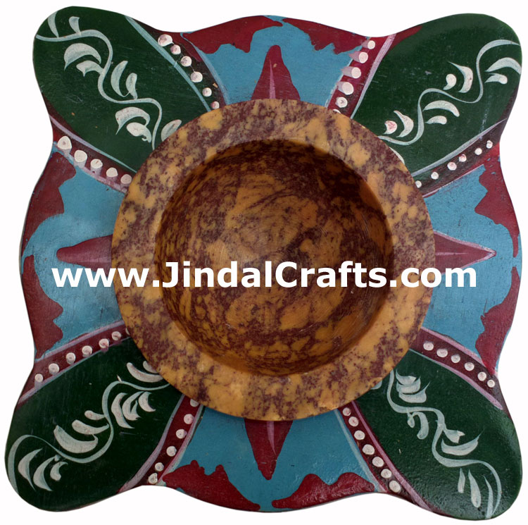 Hand Made Hand Painted Stone Oil Burner Indian Handicrafts Aroma Artifact Crafts