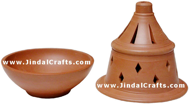 Handmade Terracotta Candle / Aroma Holder Indian Art