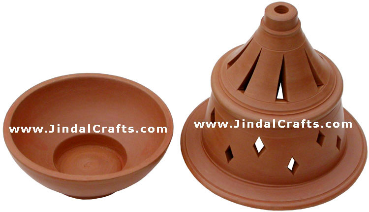 Handmade Terracotta Candle / Aroma Holder Indian Art