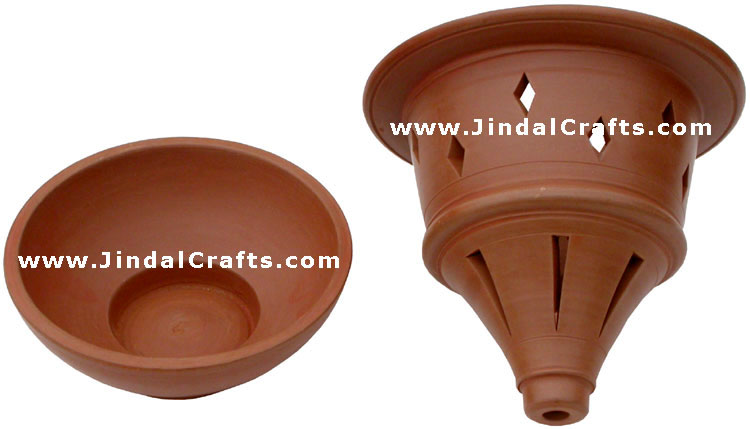 Handmade Terracotta Candle / Aroma Holder Indian Art