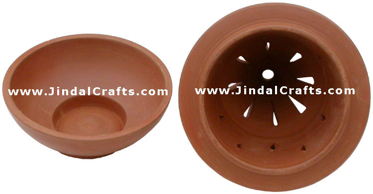 Handmade Terracotta Candle / Aroma Holder Indian Art
