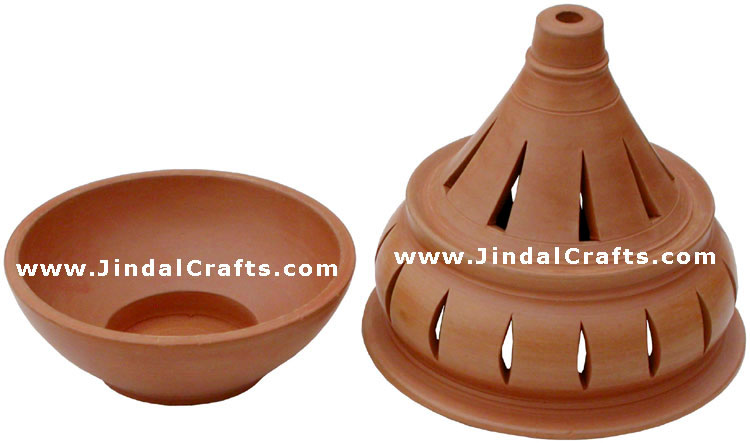 Handmade Terracotta Candle / Aroma Holder Indian Art