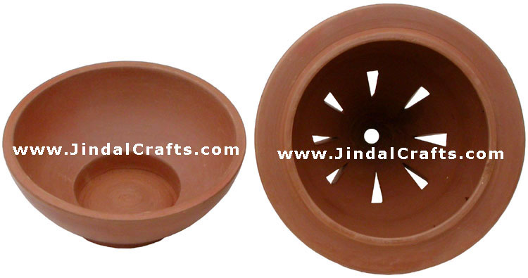 Handmade Terracotta Candle / Aroma Holder Indian Art
