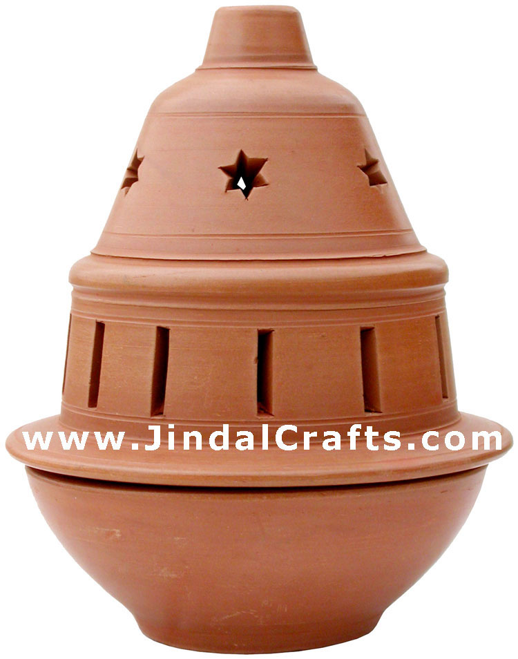 Handmade Terracotta Candle / Aroma Holder Indian Art