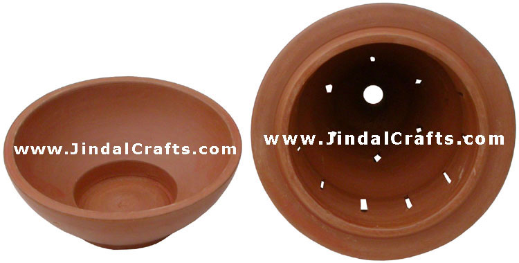 Handmade Terracotta Candle / Aroma Holder Indian Art