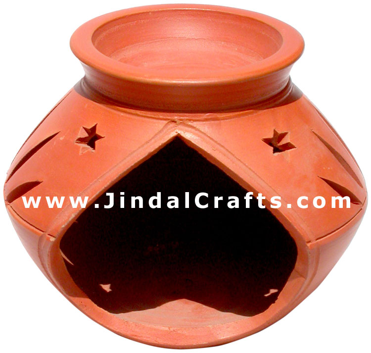Oil Burner cum Candle holder - Handmade Terracotta Art