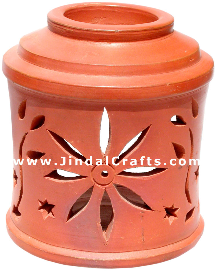 Oil Burner cum Candle holder - Handmade Terracotta Art