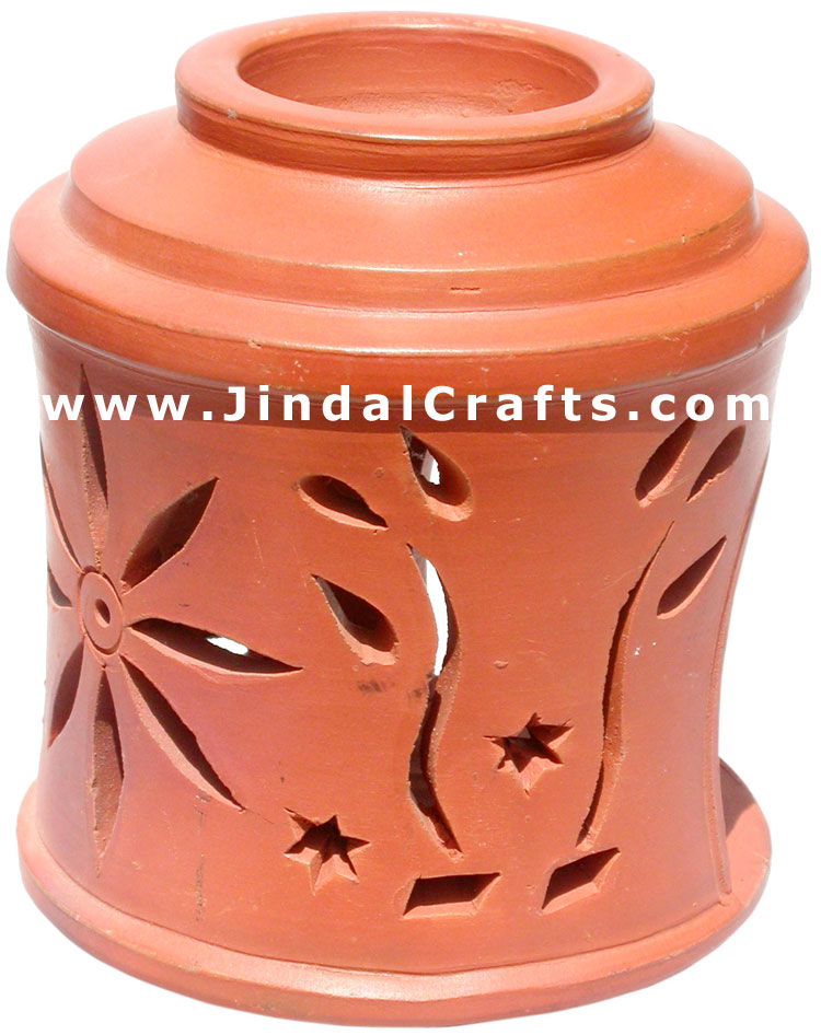 Oil Burner cum Candle holder - Handmade Terracotta Art