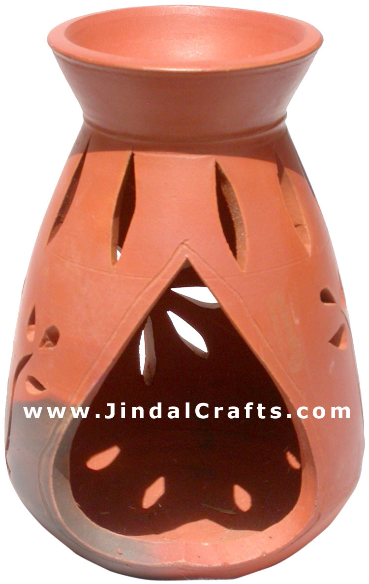 Oil Burner cum Candle holder - Handmade Terracotta Art