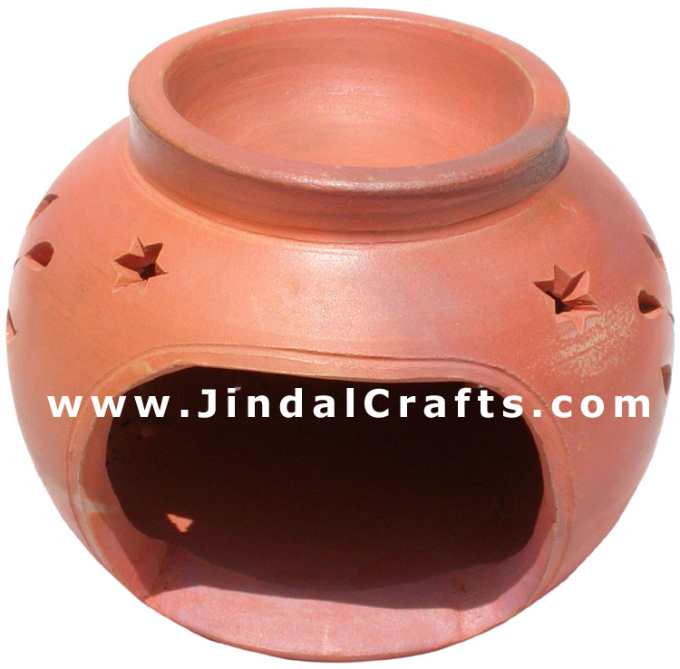 Oil Burner cum Candle holder - Handmade Terracotta Art