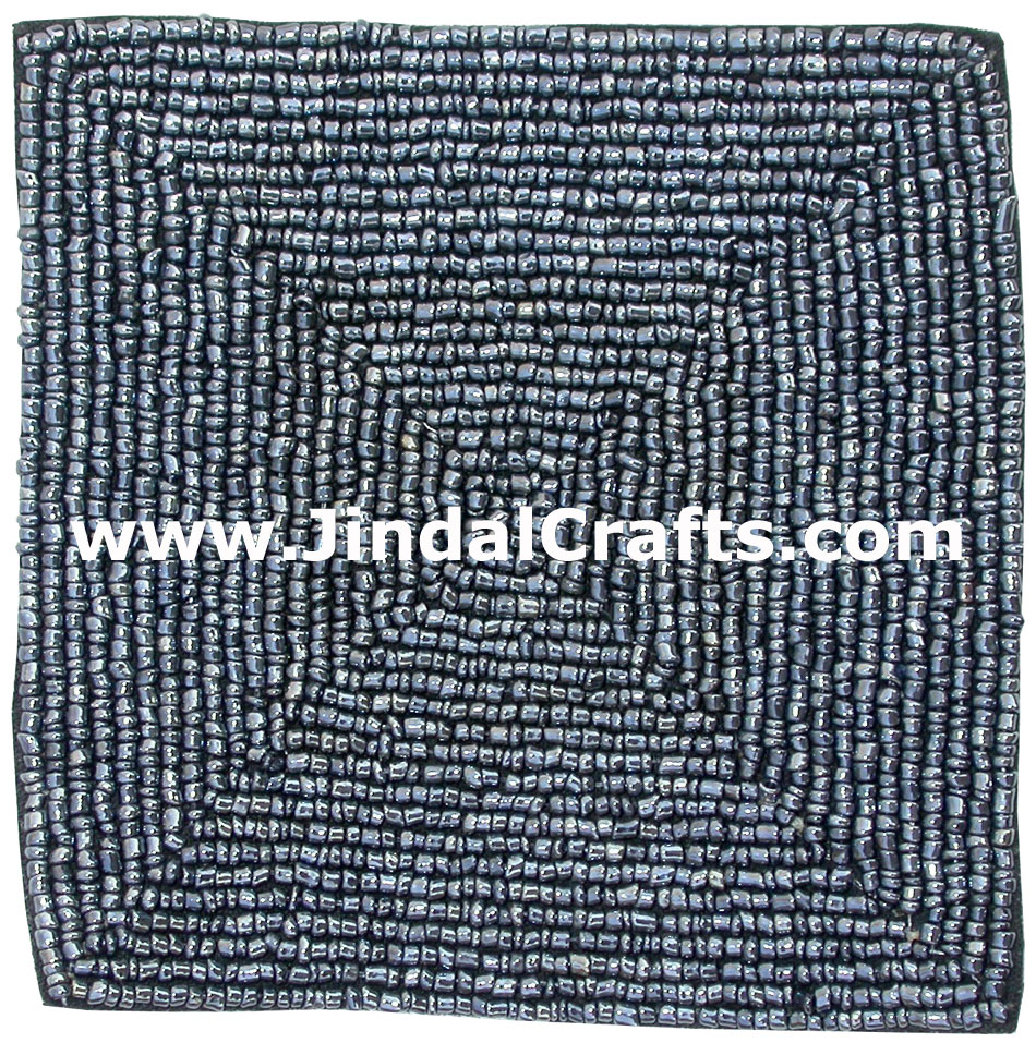 Handmade Beaded Coasters Indian Rich Traditional Art Craft Handicraft