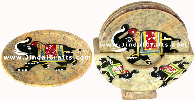 Drink Coasters - Hand Painted Stone made Traditional
