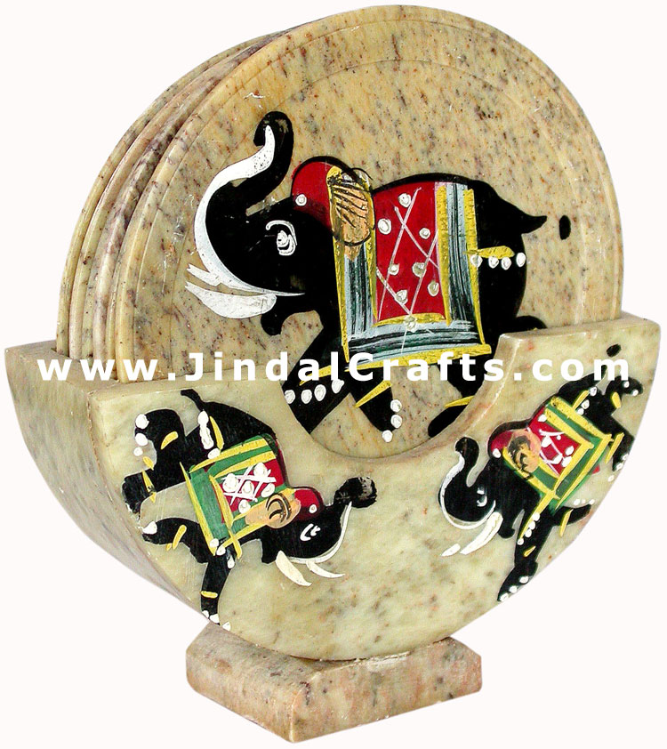 Drink Coasters - Hand Painted Stone made Traditional