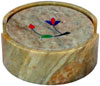 Hand Carved Stone Inlay Coaster Set Rich Indian Art Crafts Handicraft Artifact