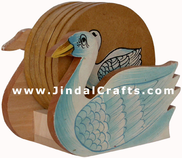 Drink Coasters - Hand Painted Wooden Traditional Art
