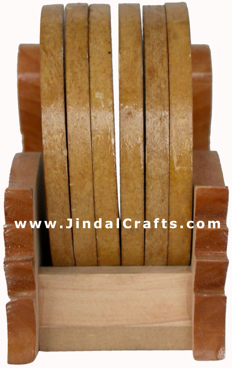 Drink Coasters - Hand Painted Wooden Traditional Art