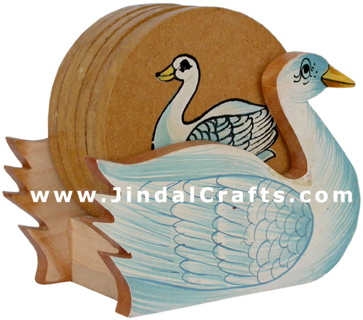 Drink Coasters - Hand Painted Wooden Traditional Art
