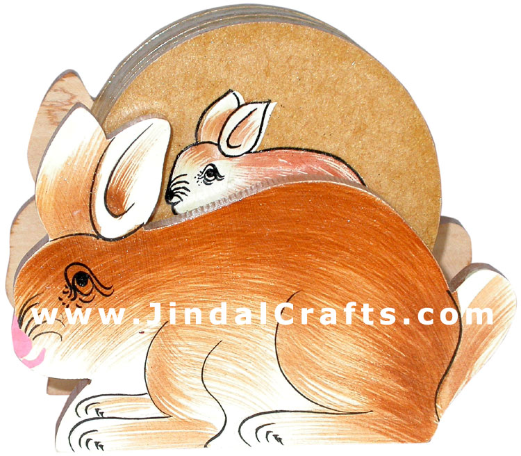 Drink Coasters - Hand Painted Wooden Traditional Art
