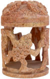 Hand Carved Marble Decorative Box Indian Art