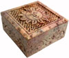 Hand Carved Stone Jewelry Multi Purpose Jaali Design Box Indian Handicrafts Arts