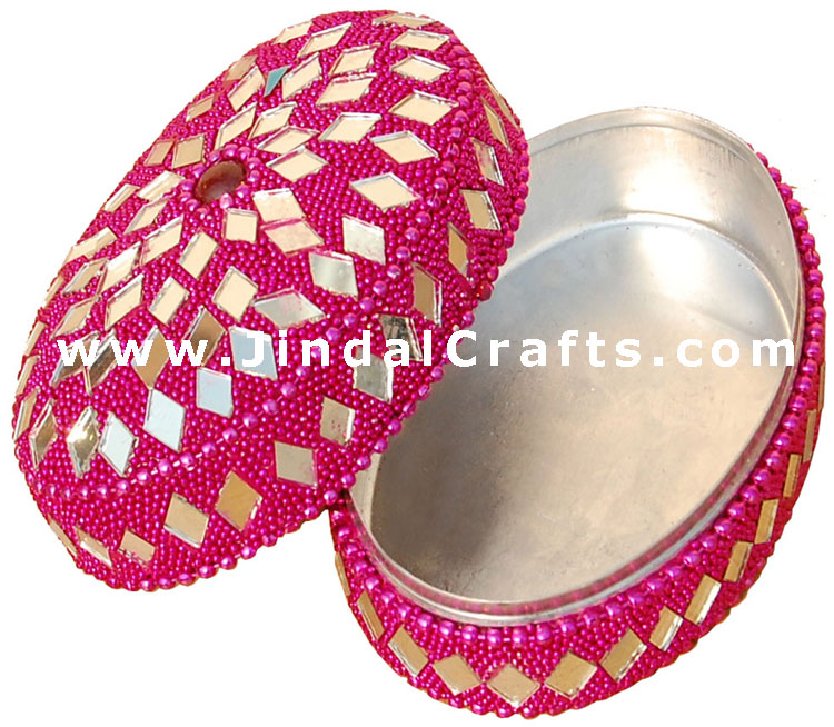 Set of 3 Decorative Trinket Boxes - Made from Lac by Artisans