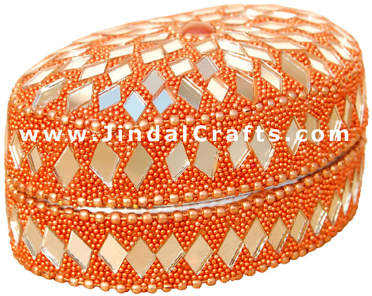 Set of 3 Decorative Trinket Boxes - Made from Lac by Artisans