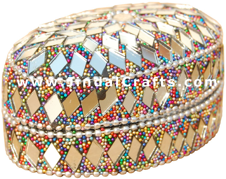 Set of 3 Decorative Trinket Boxes - Made from Lac by Artisans