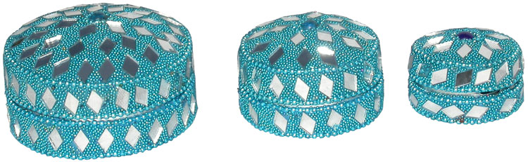 Set of Lac Trinket Boxes Traditional Hand Crafted Gifts
