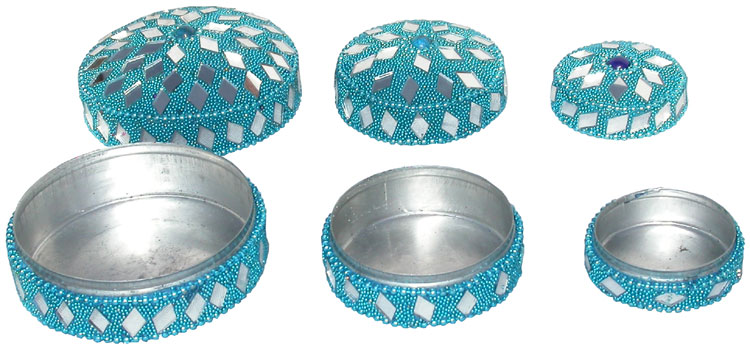 Set of Lac Trinket Boxes Traditional Hand Crafted Gifts