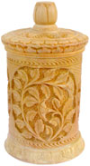 Multi Purpose Box Indian Hand Carved Wood Art by Artist