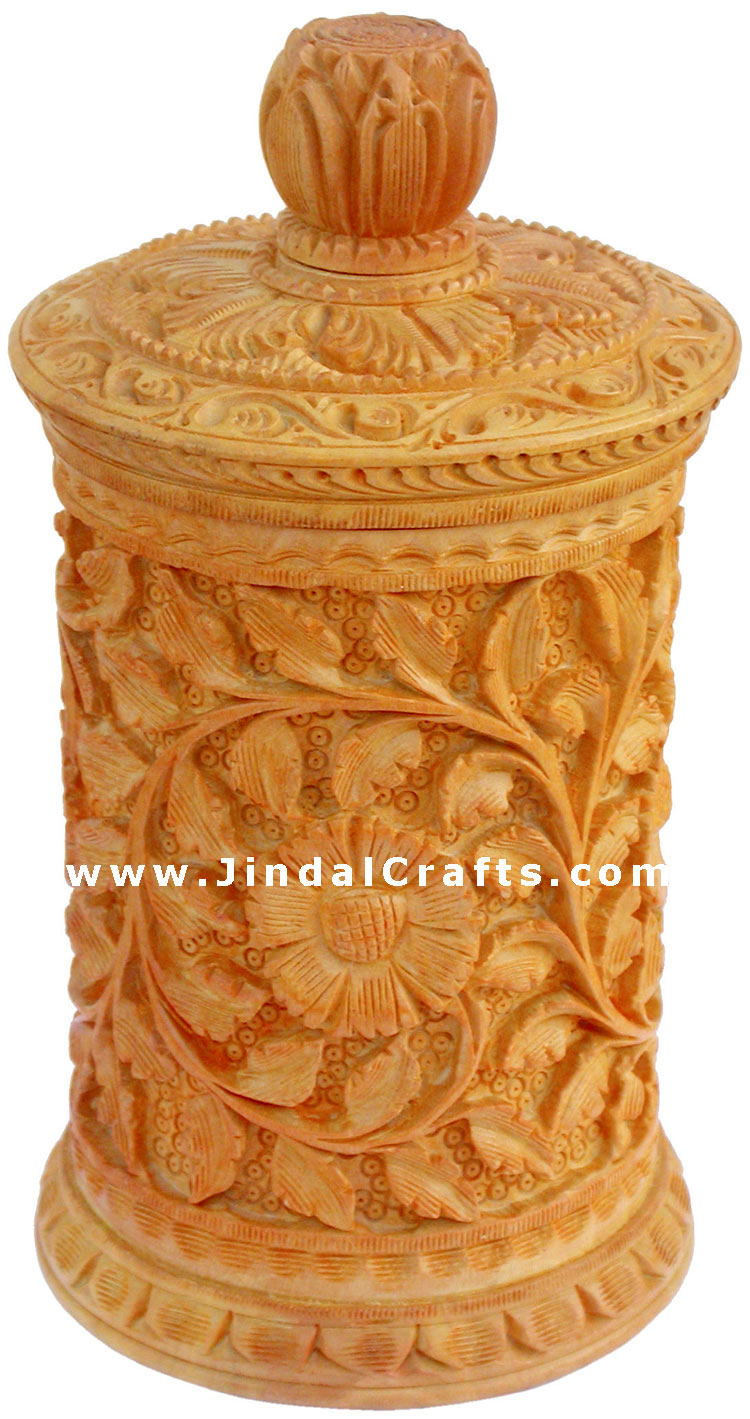 Hand Carved Multi Purpose Wooden Box India Fair Trade