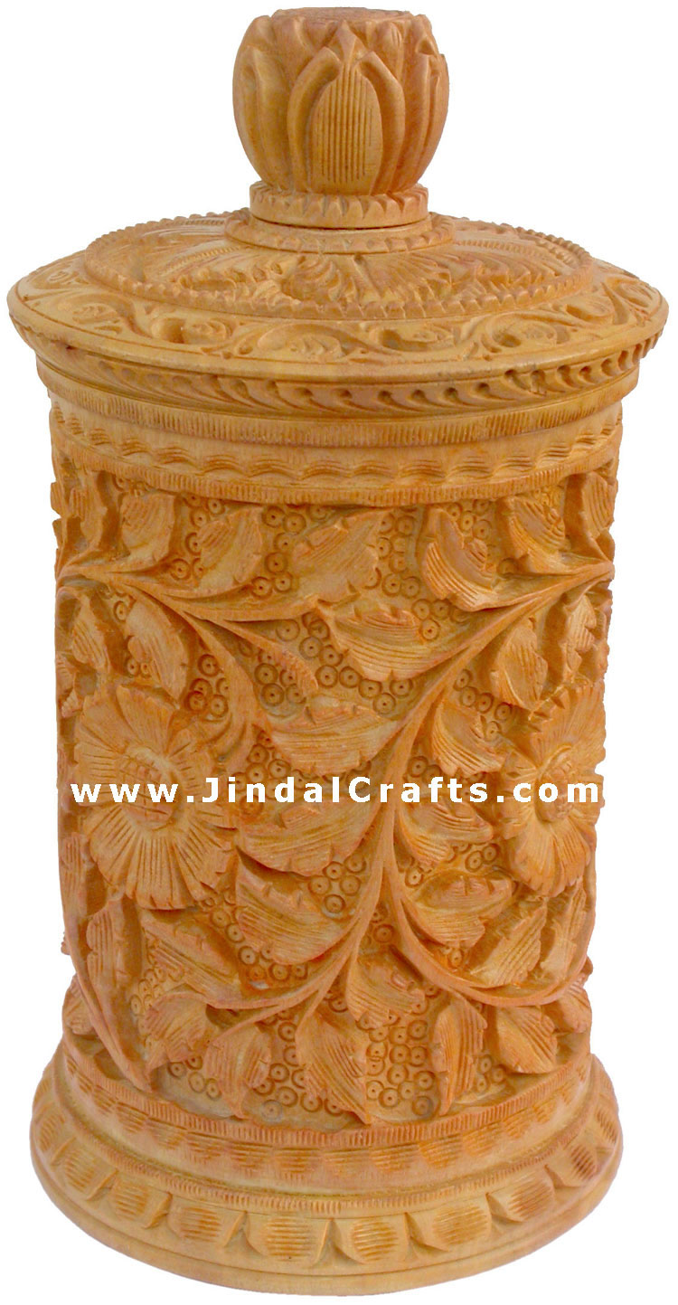 Hand Carved Multi Purpose Wooden Box India Fair Trade