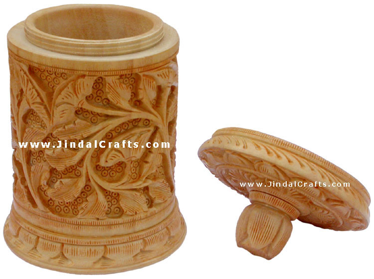 Hand Carved Multi Purpose Wooden Box India Fair Trade