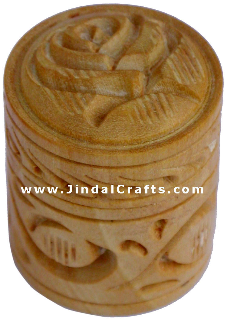 Hand Carved Wooden Multi Purpose Box India Fair Trade