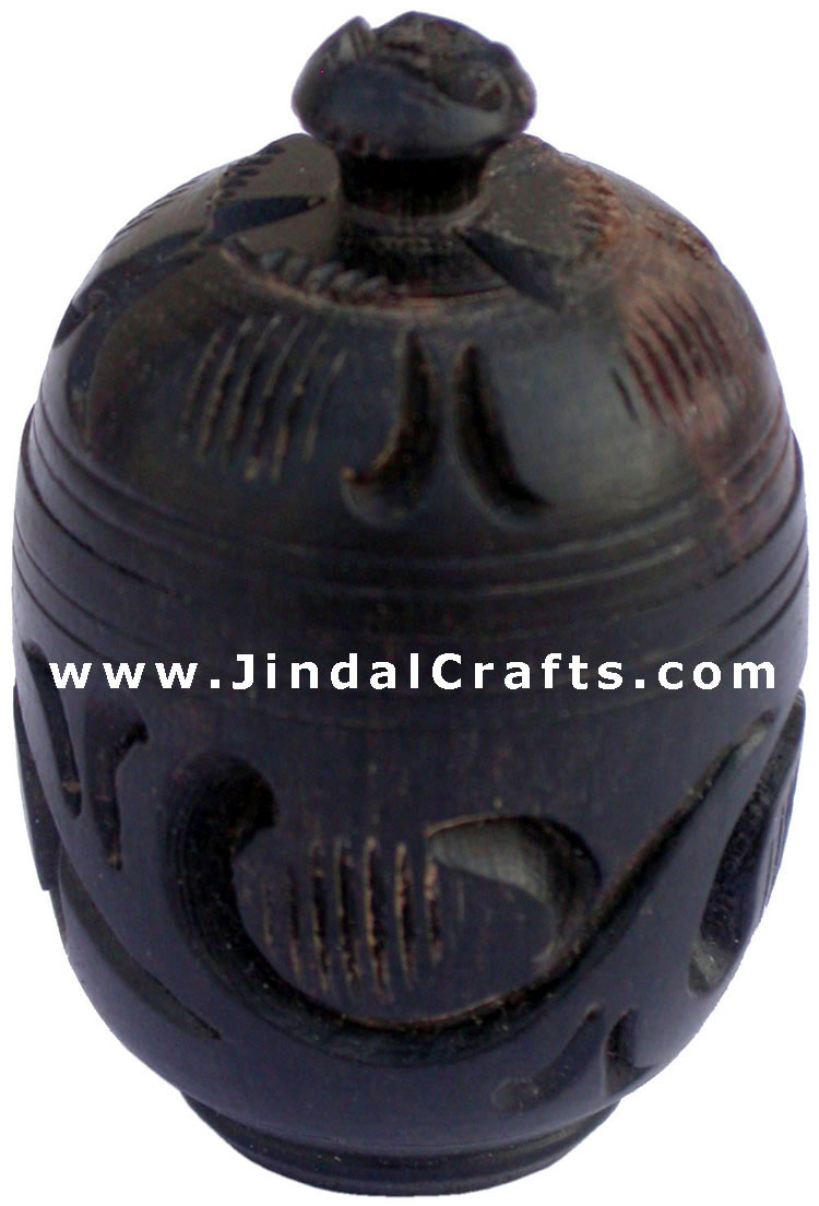 Hand Carved Wooden Multi Purpose Box India Fair Trade