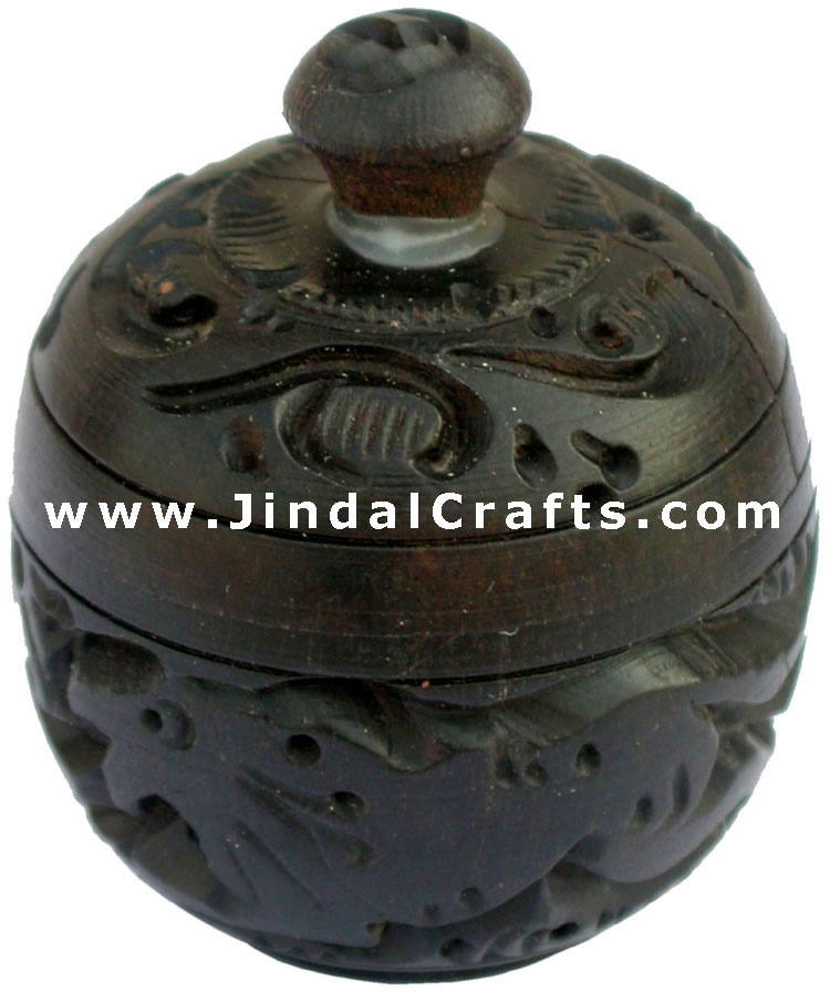 Hand Carved Wooden Multi Purpose Box India Fair Trade