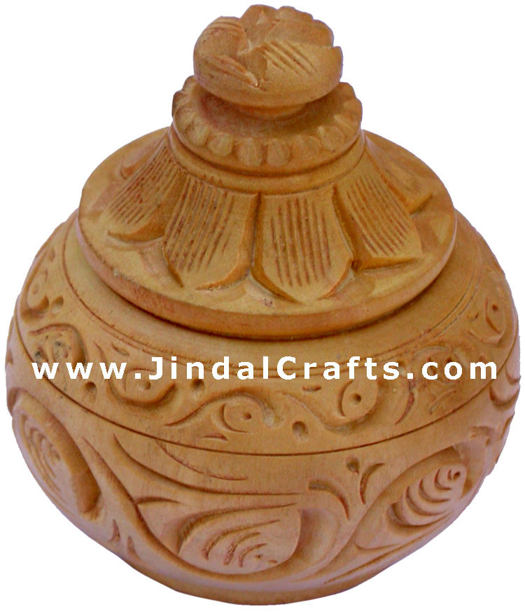 Hand Carved Wooden Multi Purpose Box India Fair Trade