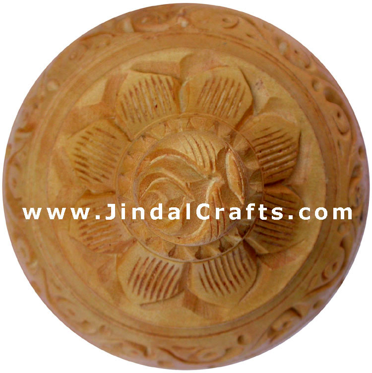 Hand Carved Wooden Multi Purpose Box India Fair Trade