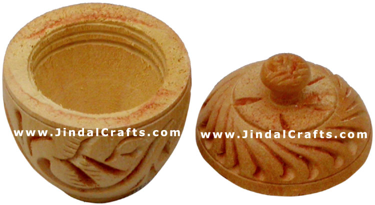 Tiny Wood Handcrafted Multipurpose Box Indian Carving