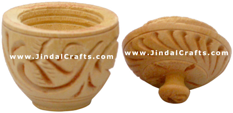 Tiny Wood Handcrafted Multipurpose Box Indian Carving