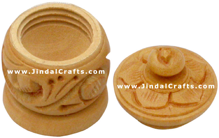 Tiny Wood Handcrafted Multipurpose Box Indian Carving