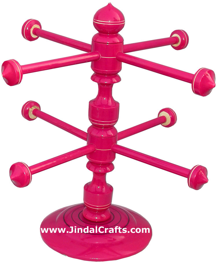 Handmade Wooden Bangles Stand from India Handicrafts