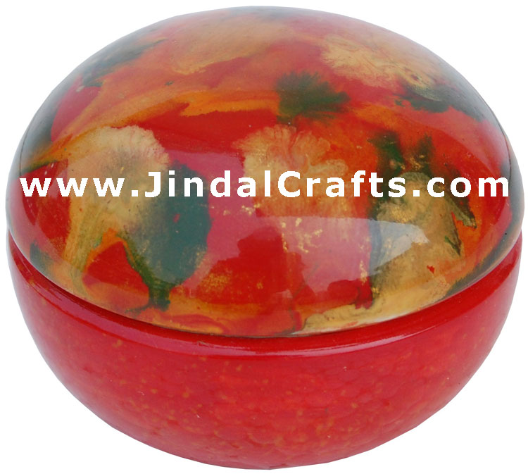 Hand Painted Wooden Tiny Utility Box from India Crafts