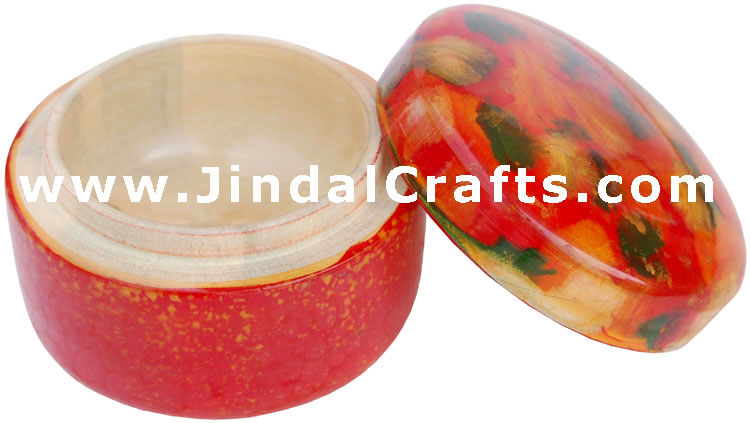 Hand Painted Wooden Utility Tiny Box Indian Handicrafts
