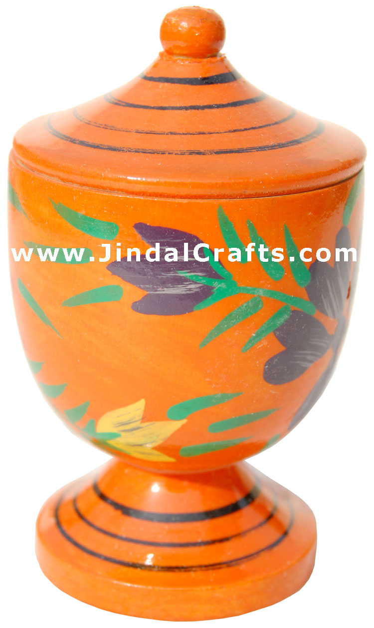 Handcrafted Handpainted Wooden Box Indian Tradition Art