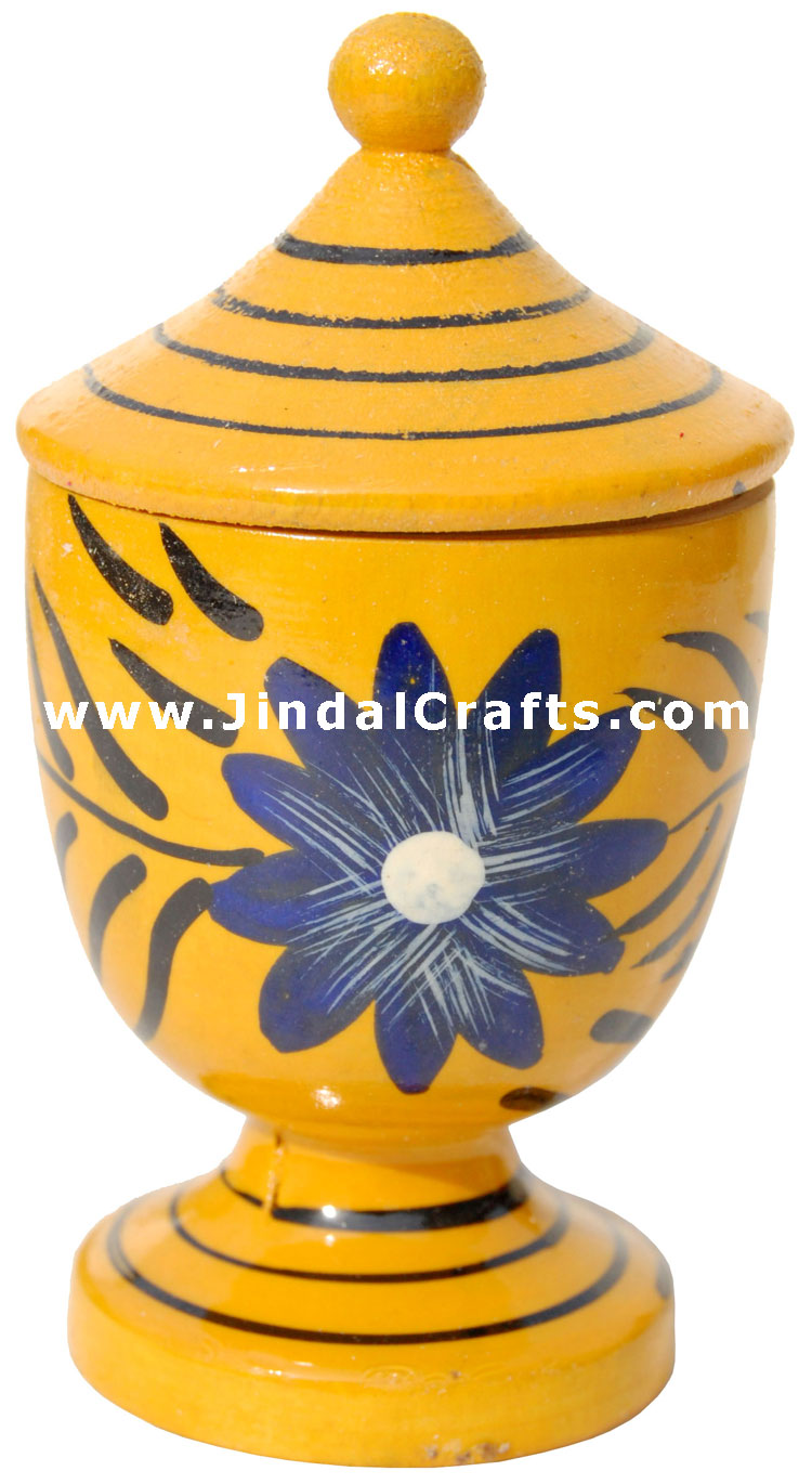 Handcrafted Handpainted Wooden Box Indian Tradition Art