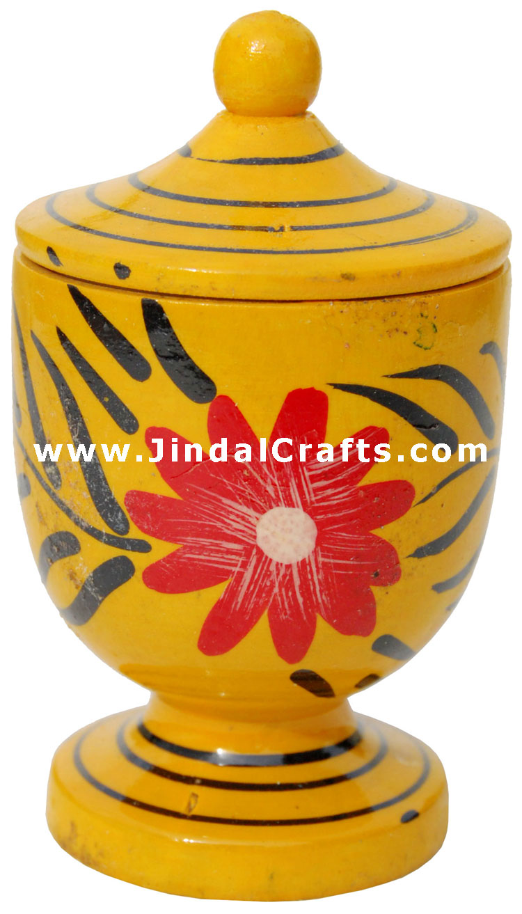 Handcrafted Handpainted Wooden Box Indian Tradition Art