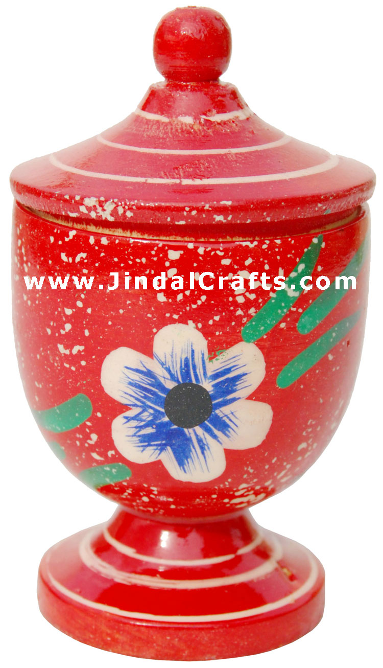 Handcrafted Handpainted Wooden Box Indian Tradition Art