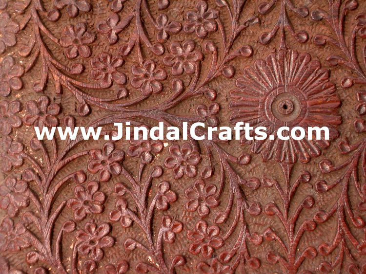 Hand Carved Wooden Decorative Jewelry Box Indian Art