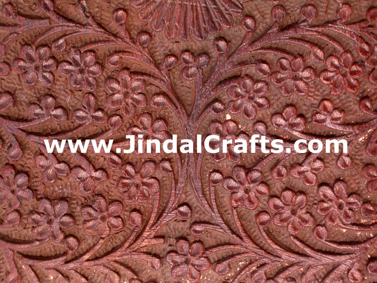 Hand Carved Wooden Decorative Jewelry Box Indian Art